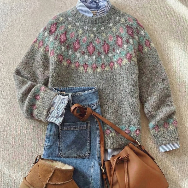 Harlow – Fair Isle Yoke Sweater for Fall