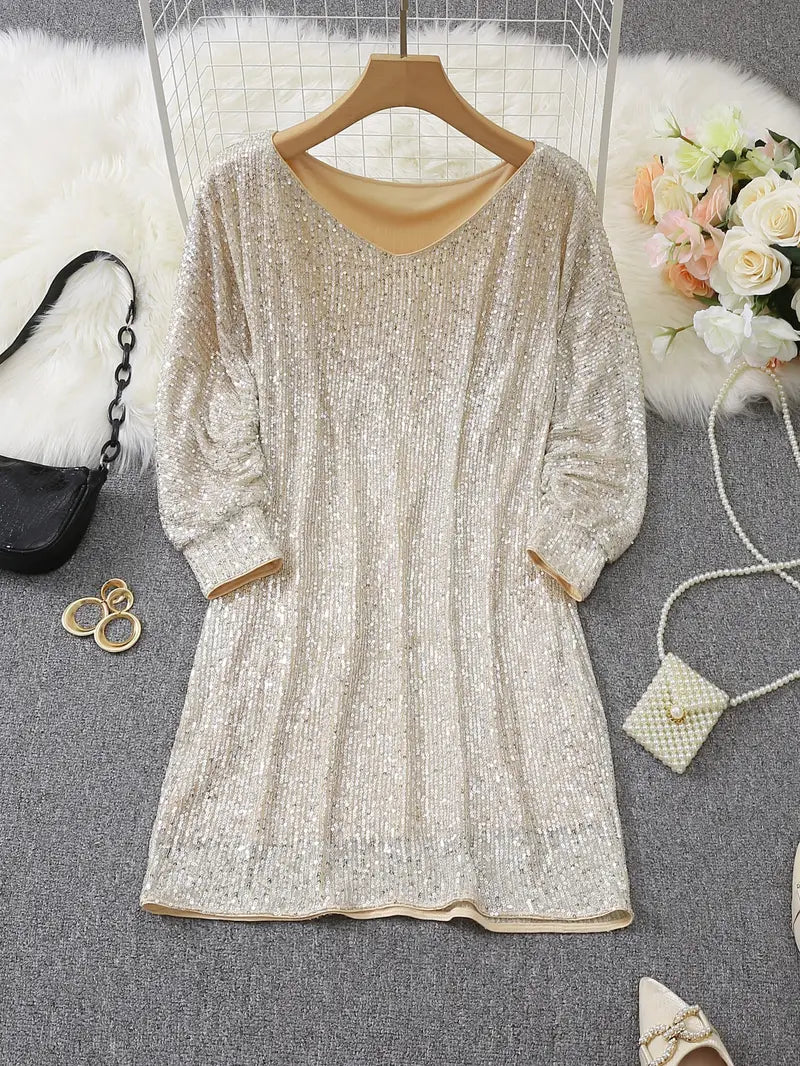 Eleanor – One-Shoulder Sequin Mini Dress for Cocktail Party