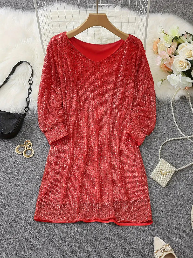 Eleanor – One-Shoulder Sequin Mini Dress for Cocktail Party