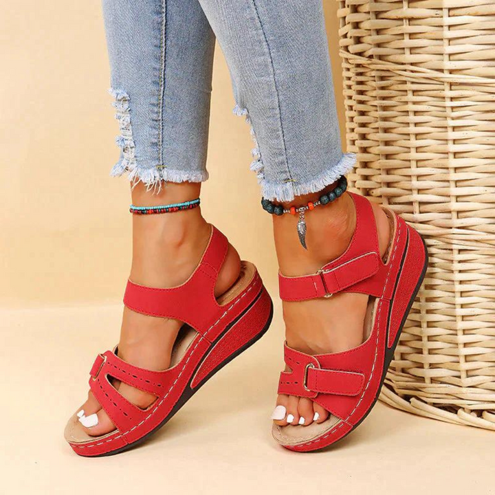 Caitlin – Cutout Ankle-Strap Wedge Sandals