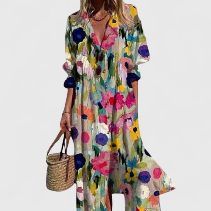 Maya – Elegant Summer Printed Boho Dress