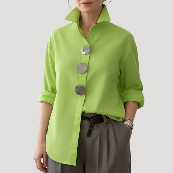 Lydia – Statement Button Blouse Relaxed Fit