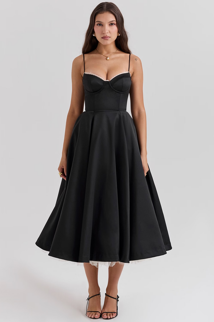 Bianca – Fit-and-Flare Midi Dress for Wedding Guest