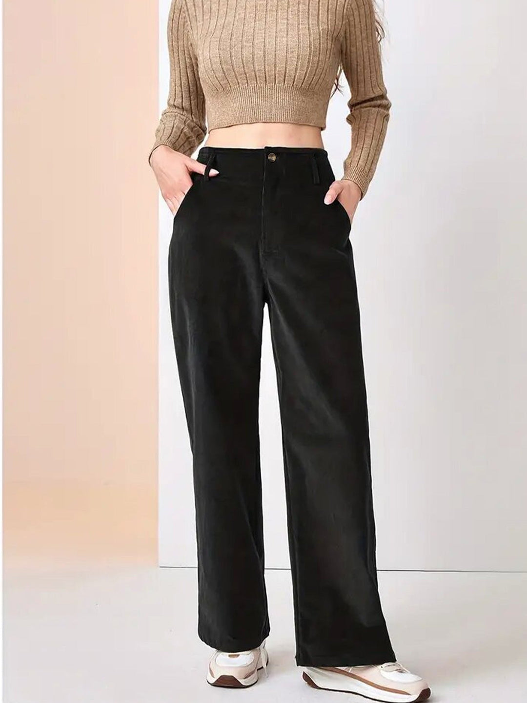 Frieda | Weite Bein Stoffhose – Lässiger Schnitt für Frauen