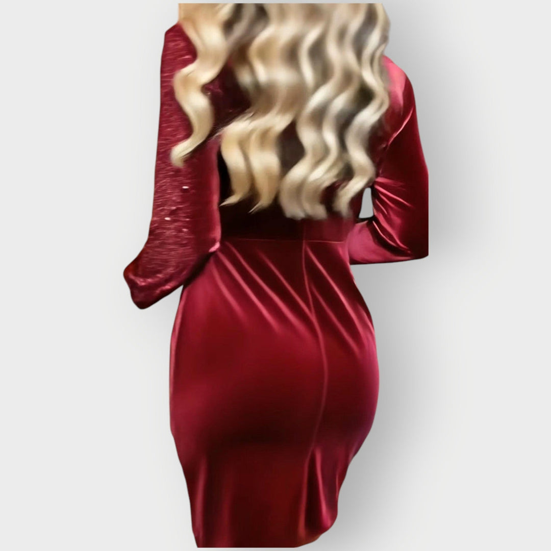 Mila – Long Sleeve Sequin Mini Party Dress