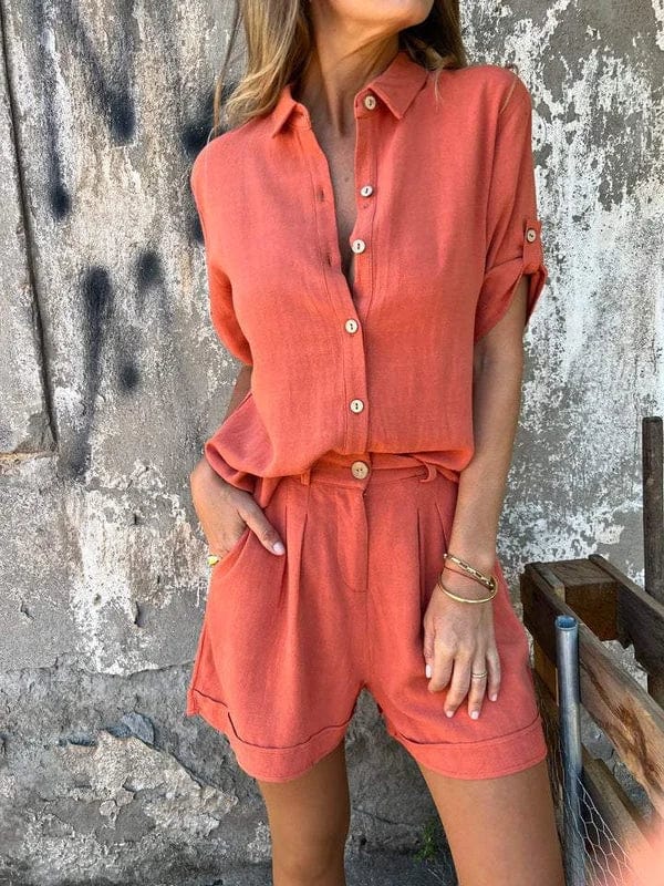 Callie – Flowy Matching Shorts Set