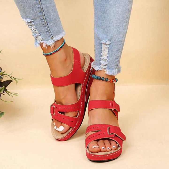 Caitlin – Cutout Ankle-Strap Wedge Sandals