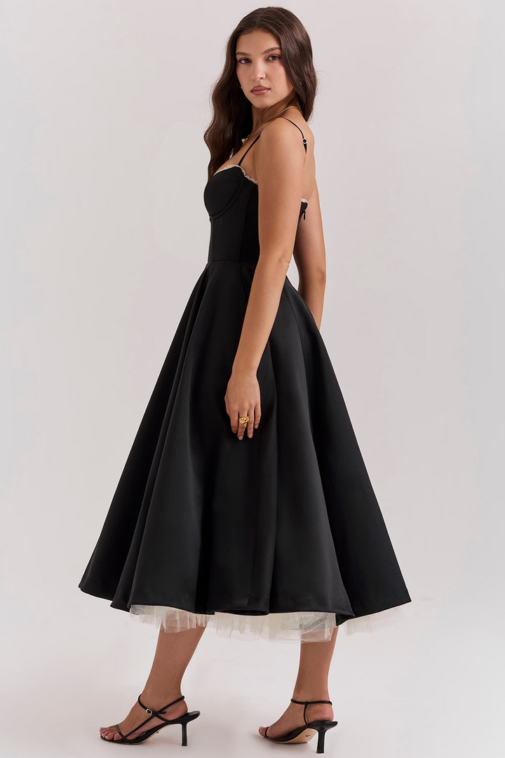 Bianca – Fit-and-Flare Midi Dress for Wedding Guest