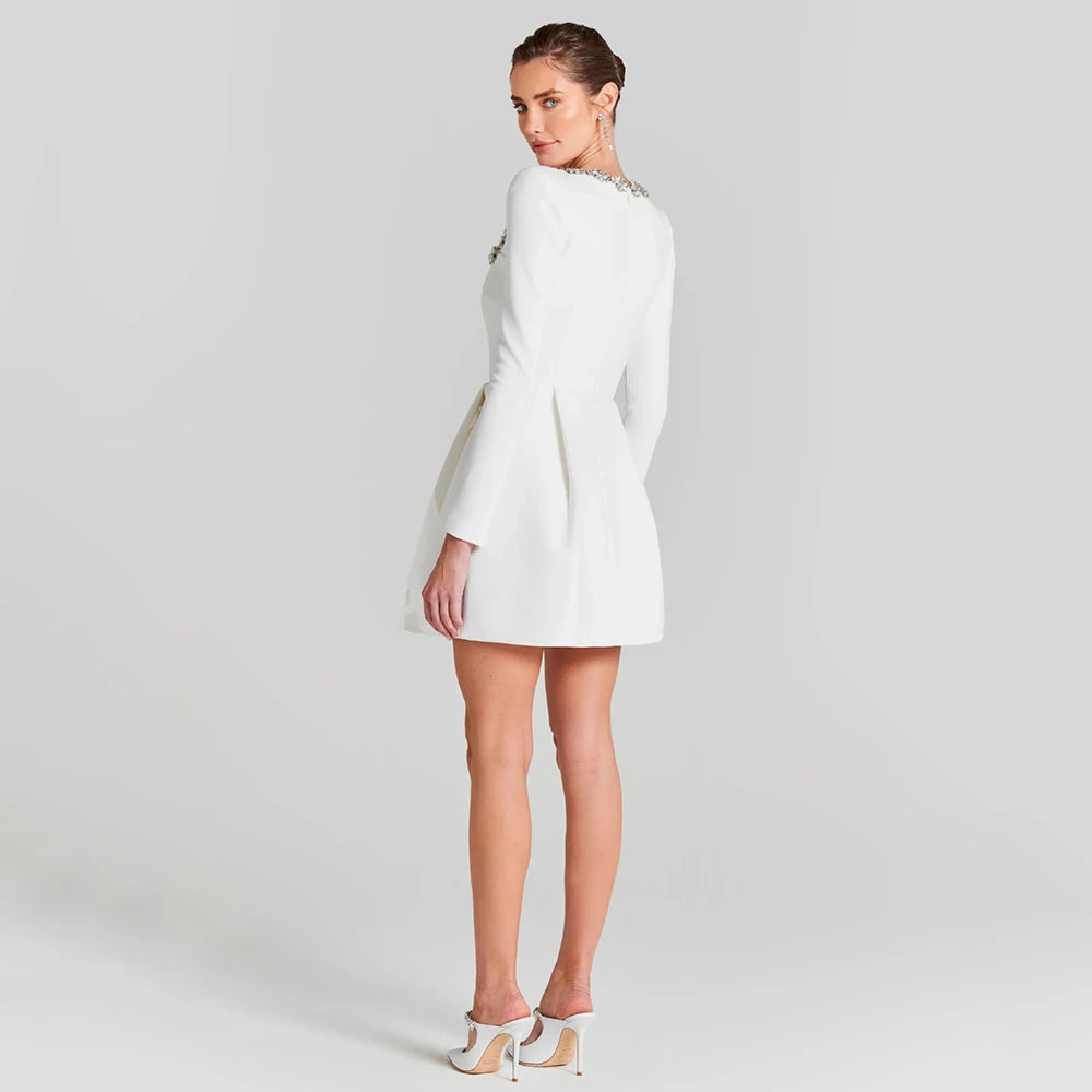 Nessa – Crystal-Trim Mini Dress for Women
