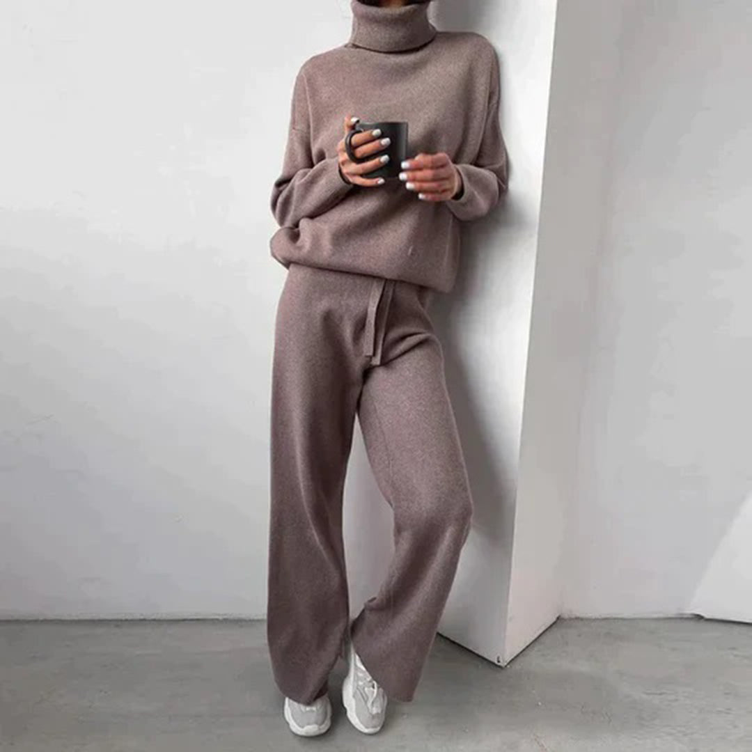Kenzie – Turtleneck Sweater and Wide-Leg Trouser Set