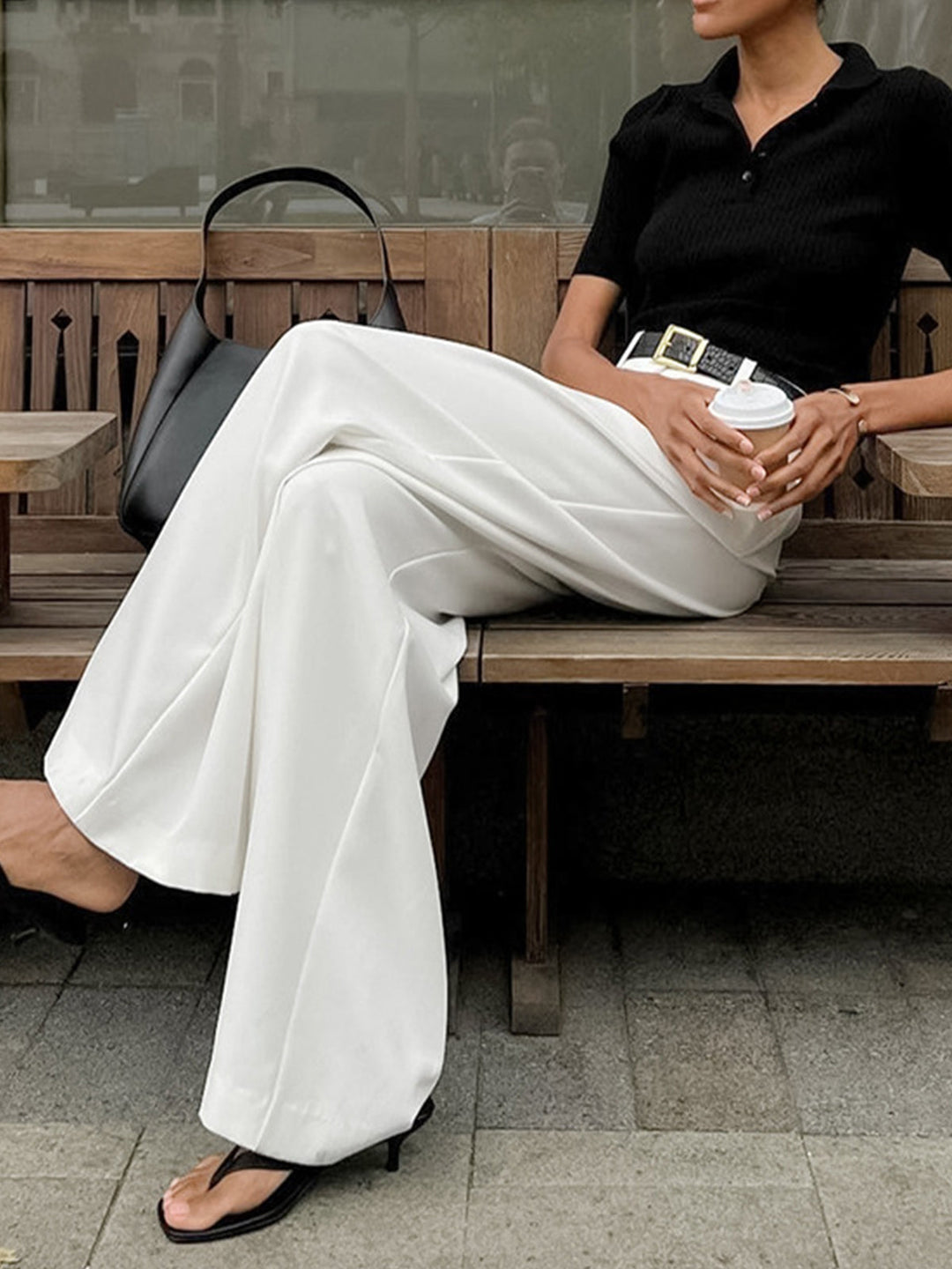 Cassia – Satin-Look Wide-Leg Pleated Trousers for Women