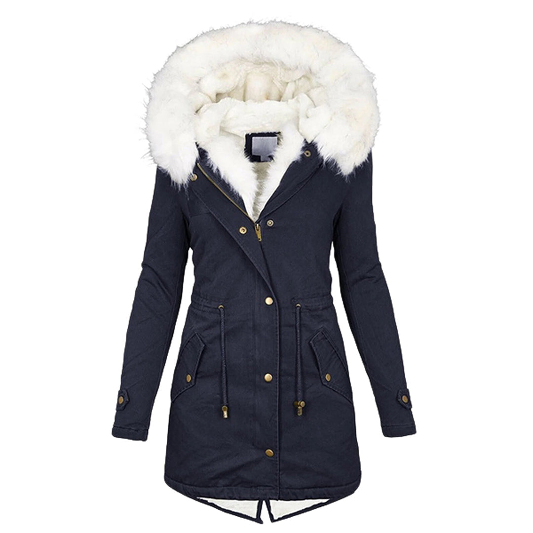 Selma – Fur-Look Collar Parka Coat for Women