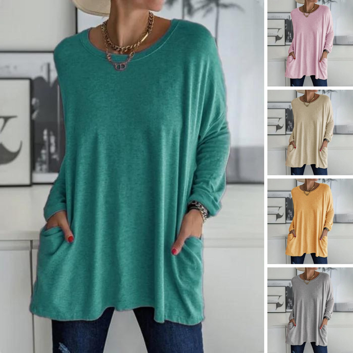 Anne – Oversized Tunic Top with Pockets