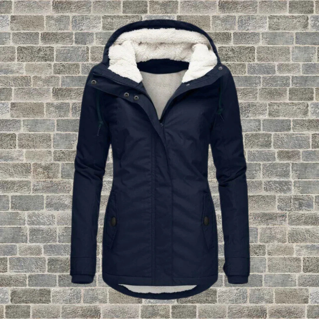 Selina – Sherpa-Lined Hooded Parka Coat for Women