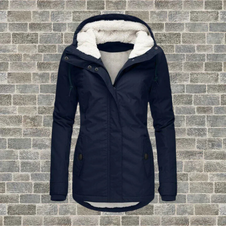 Selina – Sherpa-Lined Hooded Parka Coat for Women