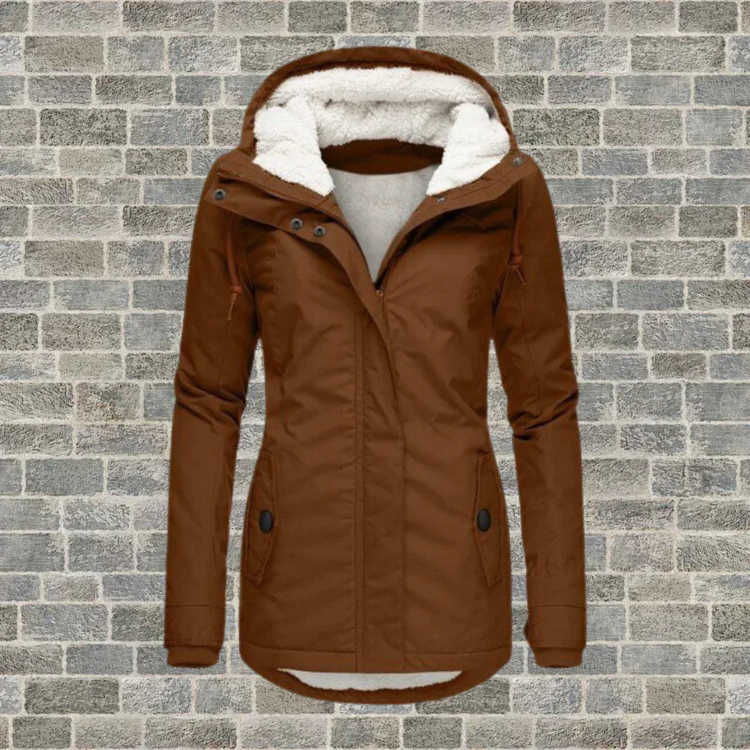 Selina – Sherpa-Lined Hooded Parka Coat for Women