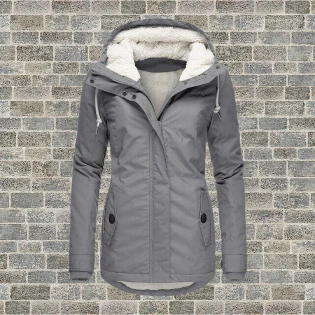 Selina – Sherpa-Lined Hooded Parka Coat for Women