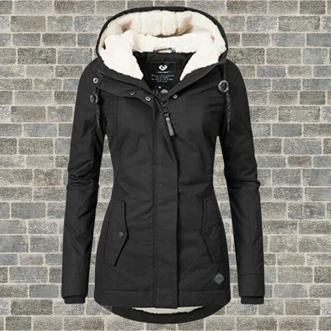 Selina – Sherpa-Lined Hooded Parka Coat for Women