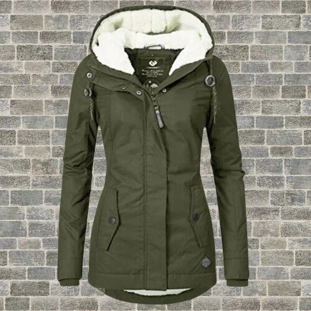 Selina – Sherpa-Lined Hooded Parka Coat for Women