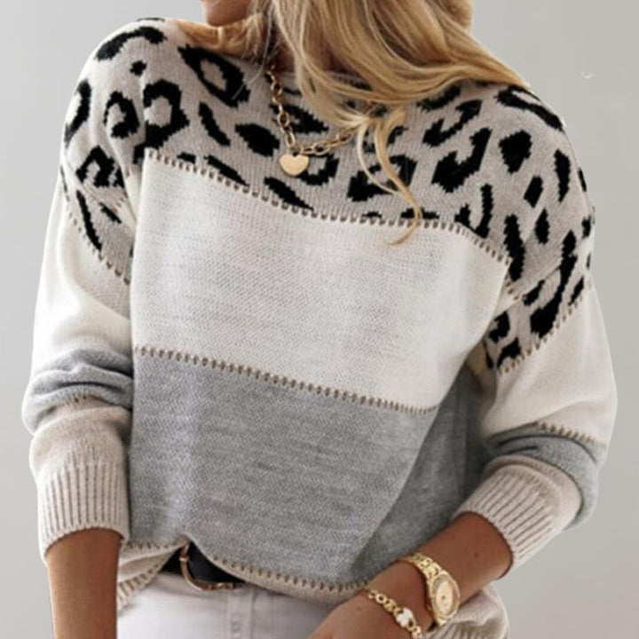 Daisy – Patterned Crewneck Pullover Sweater for Women