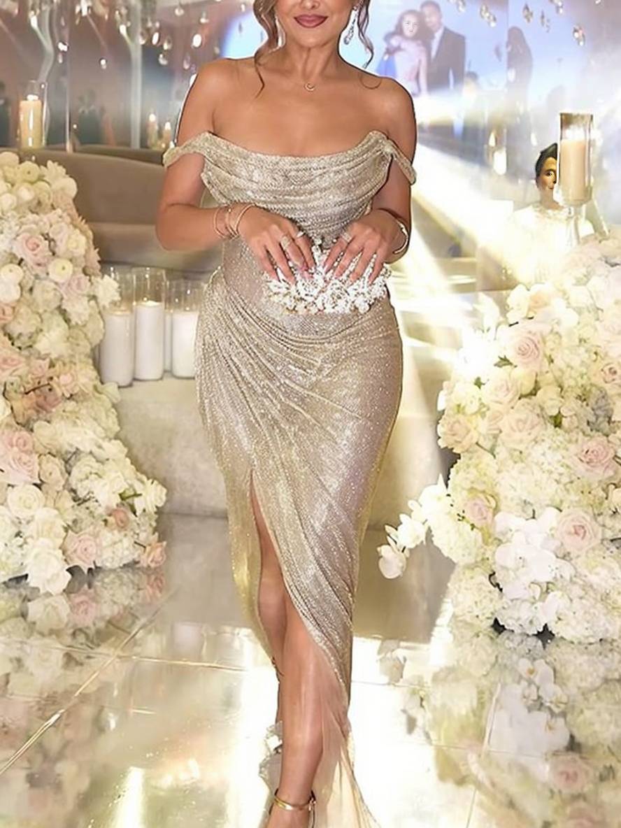 Autumn – Sequined Mermaid Gown for Wedding Guest