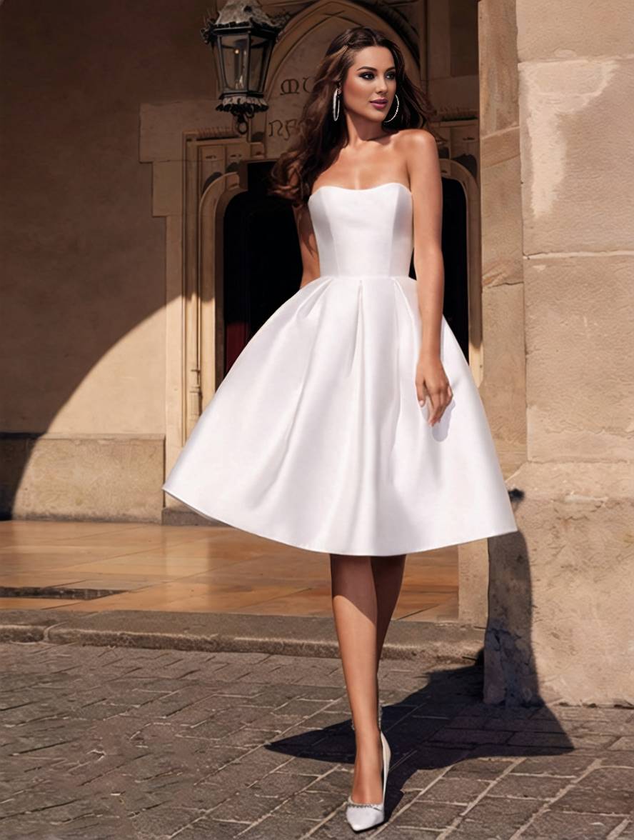 Beatrice – Strapless Bustier Mini Dress, Wedding Guest & Cocktail Parties