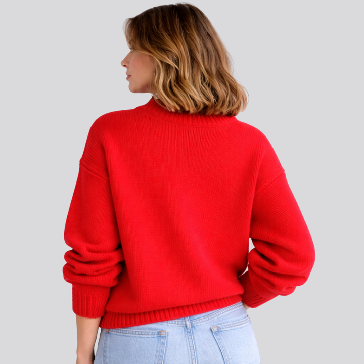 Georgiana – Mock Neck Oversized Sweater for Women