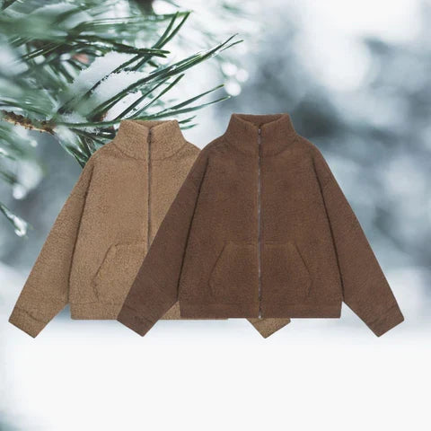 Rory – Funnel-Neck Teddy Jacket for Women