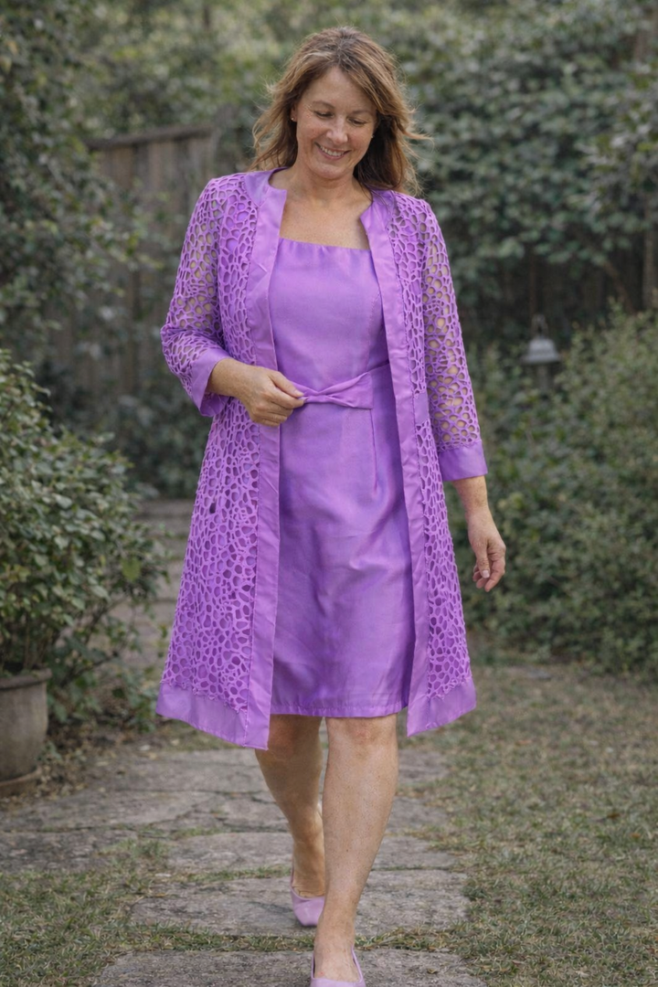 Catalina – Two-Piece Occasion Dress with Tie Belt