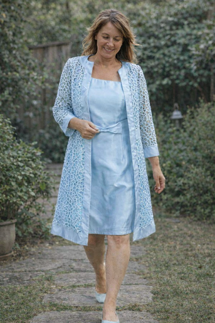 Catalina – Two-Piece Occasion Dress with Tie Belt