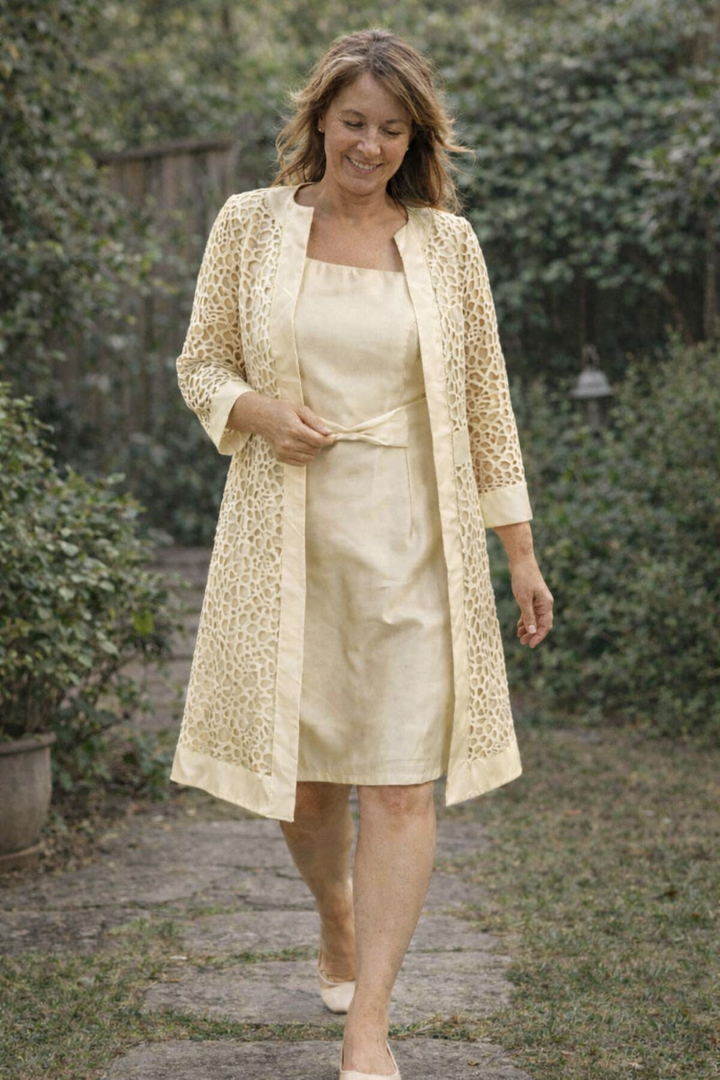 Catalina – Two-Piece Occasion Dress with Tie Belt