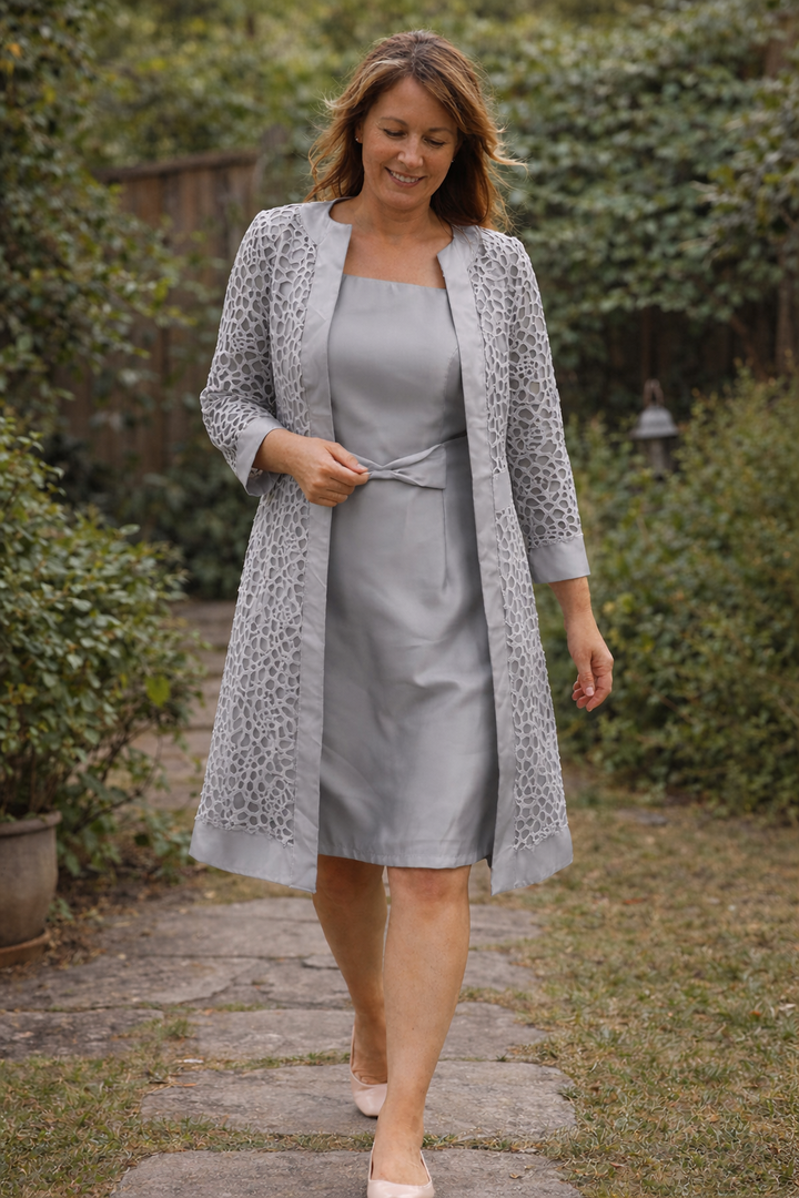 Catalina – Two-Piece Occasion Dress with Tie Belt