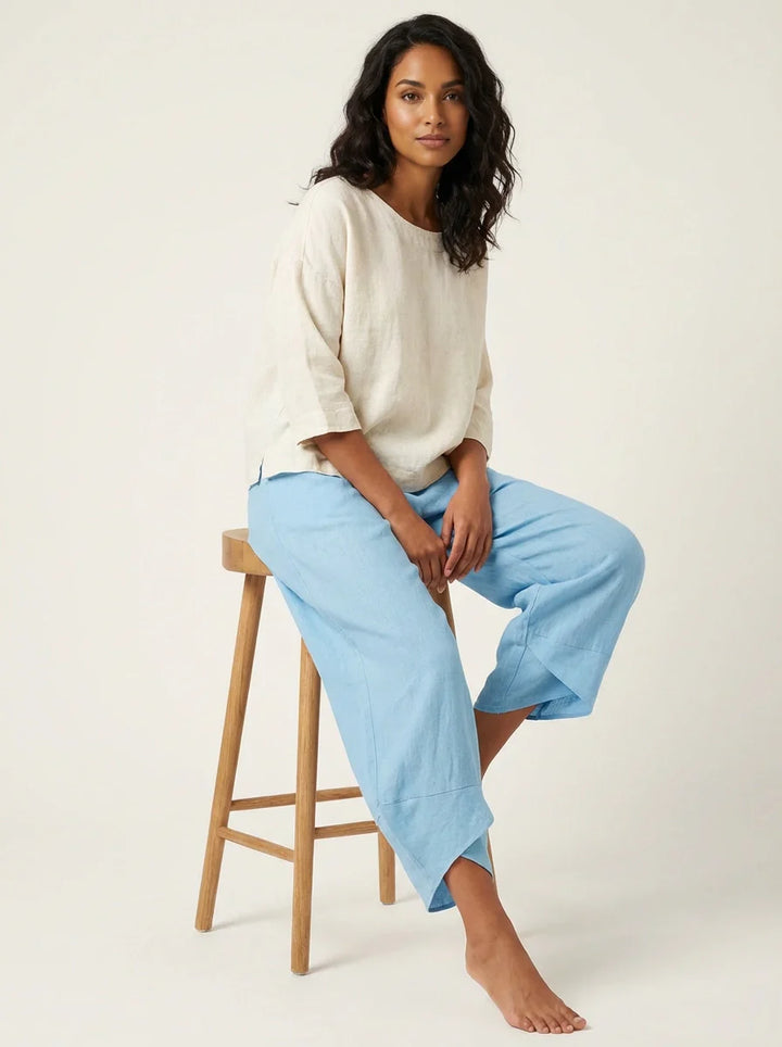 Tiffany – Cropped Wide-Leg Pants with Tulip Hem