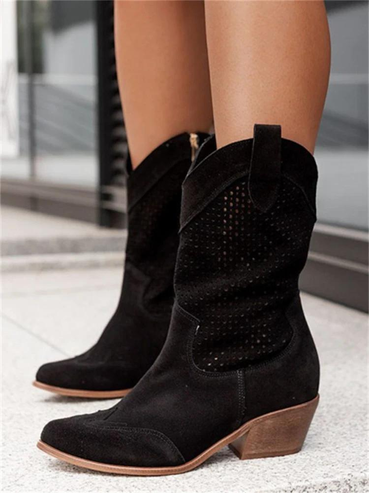 Cowboystiefel Damen | Bequemer Blockabsatz