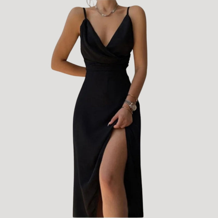 Maryann – Cowl Neck Slip Maxi Wedding Guest Dress