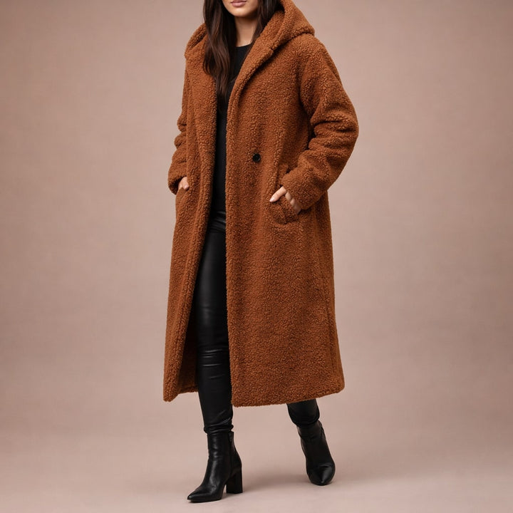 Ameera – Hooded Teddy Bear Coat for Women