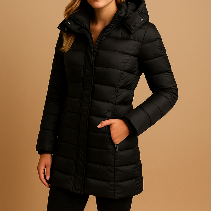 Heloise – Channel-Quilted Hooded Puffer Jacket for Women