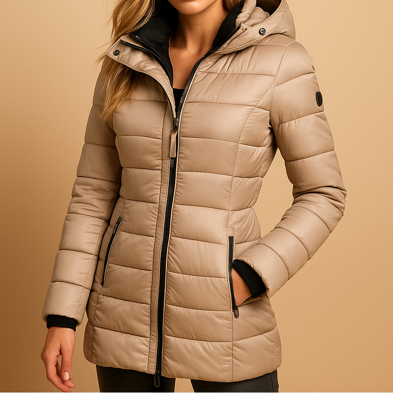 Heloise – Channel-Quilted Hooded Puffer Jacket for Women
