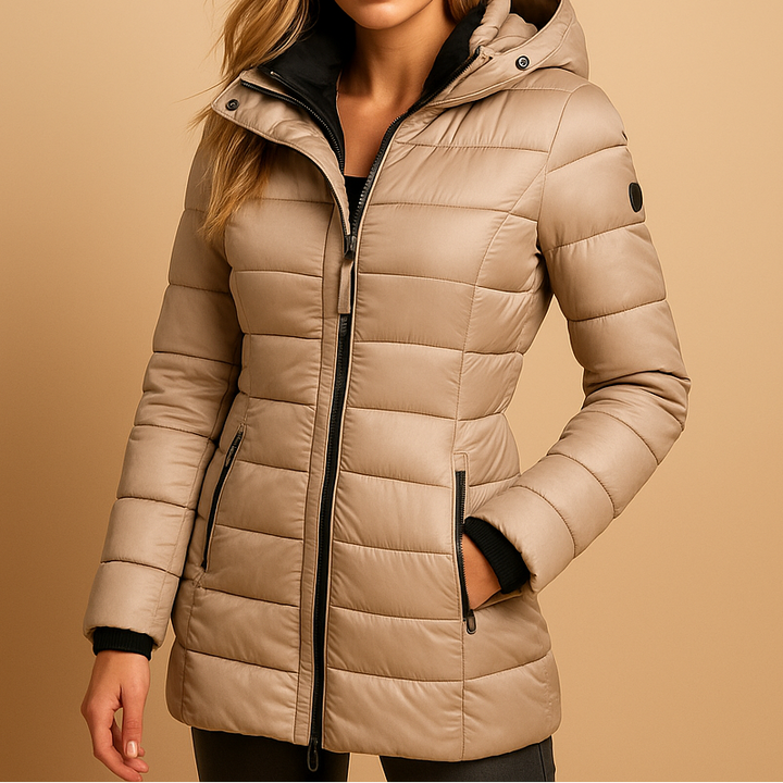 Heloise – Channel-Quilted Hooded Puffer Jacket for Women