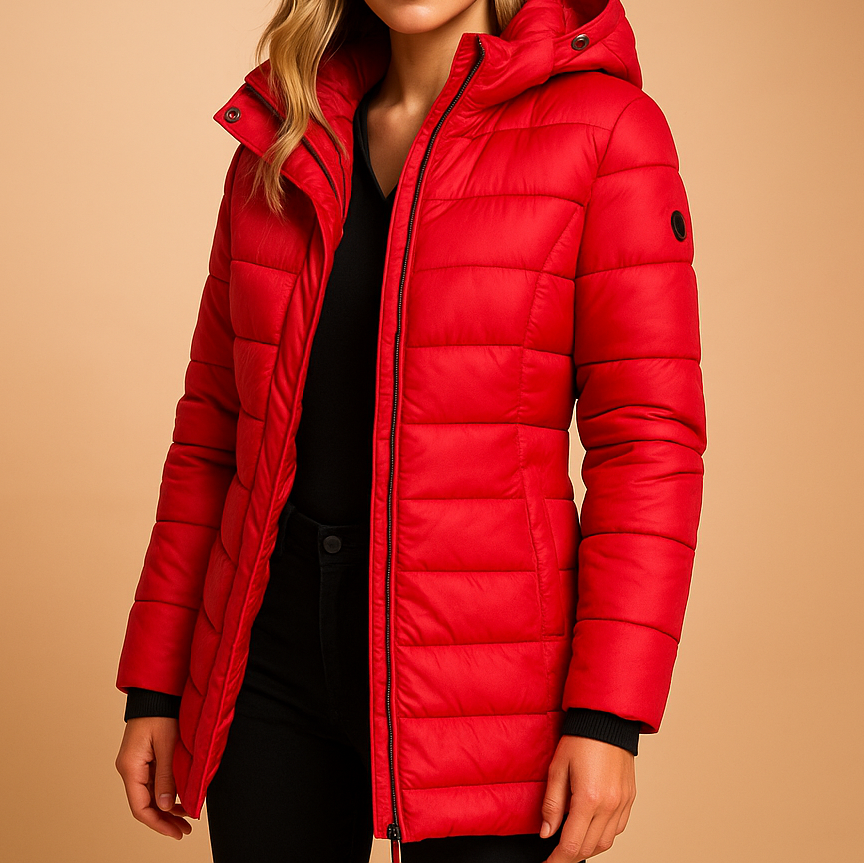 Heloise – Channel-Quilted Hooded Puffer Jacket for Women