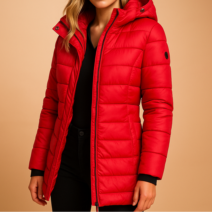 Heloise – Channel-Quilted Hooded Puffer Jacket for Women