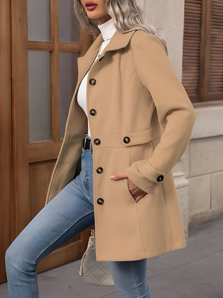 Salome – Longline Button-Front Trench Coat for Women
