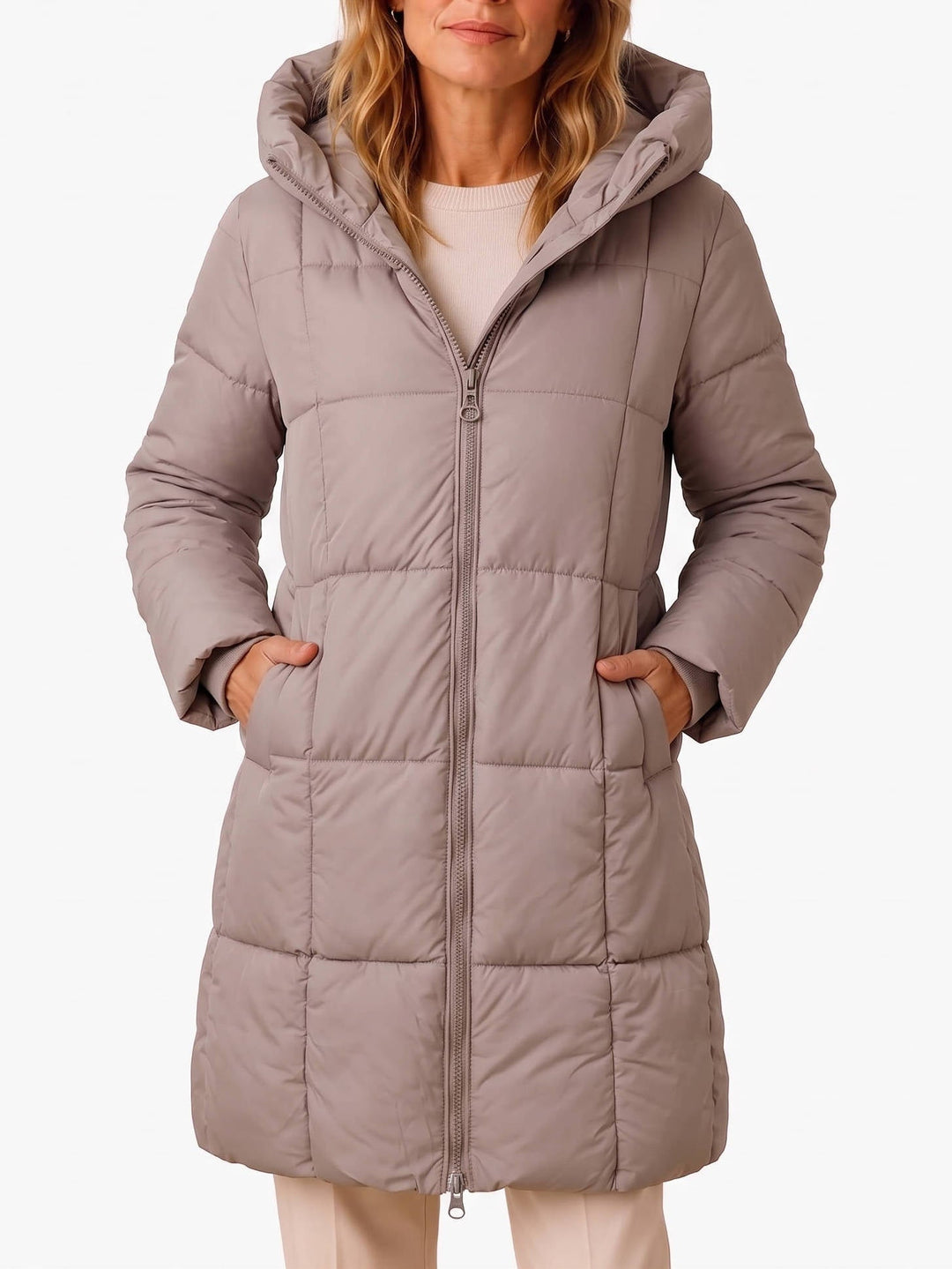 Venetia – Hooded Long Puffer Coat for Women