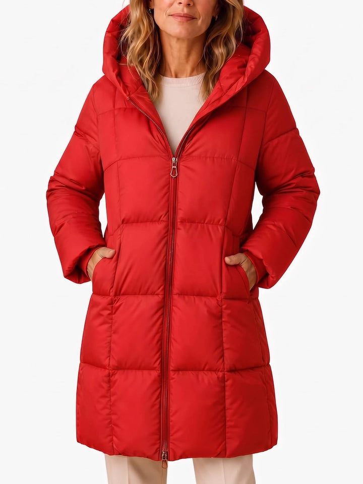Venetia – Hooded Long Puffer Coat for Women