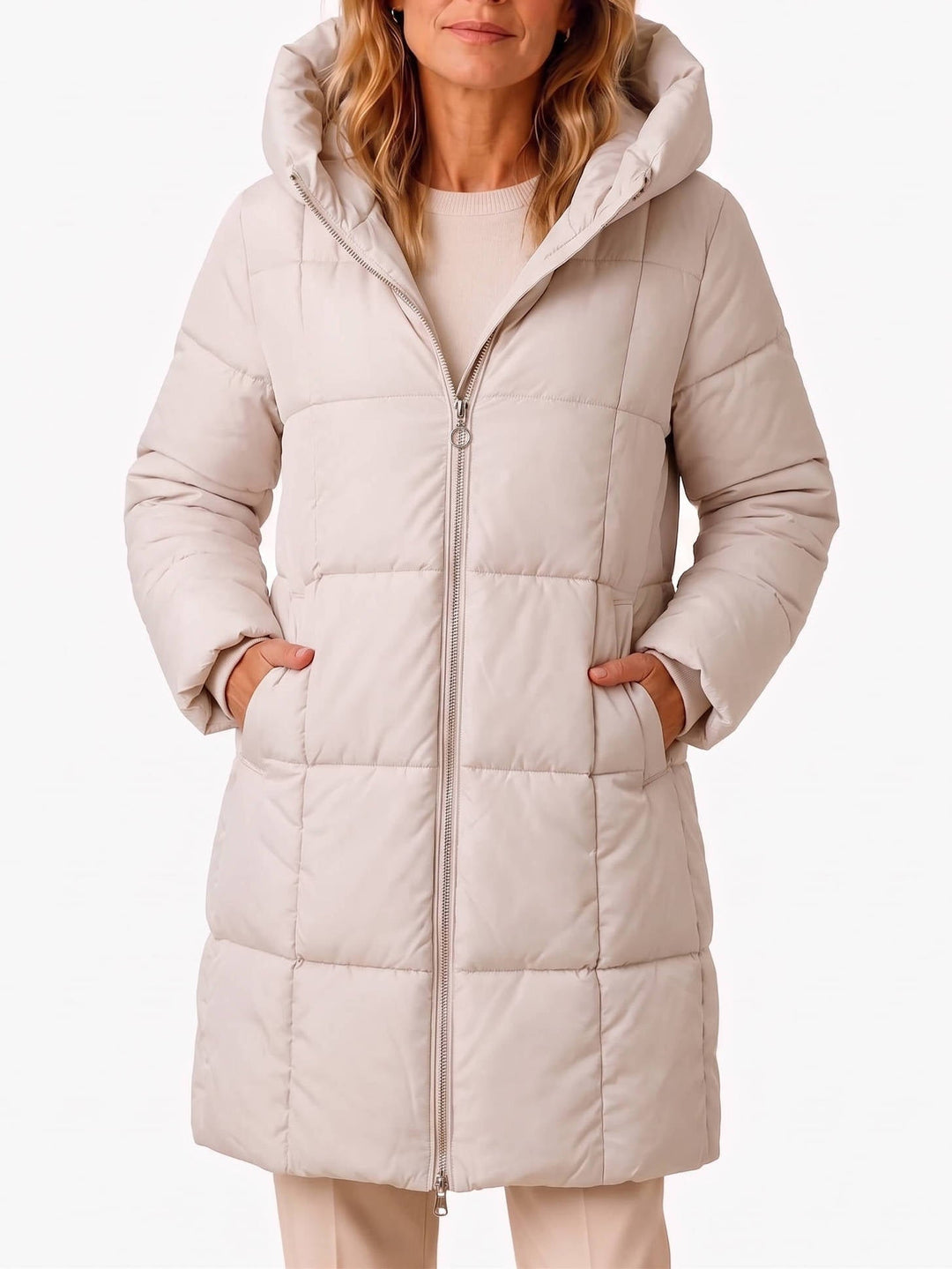 Venetia – Hooded Long Puffer Coat for Women