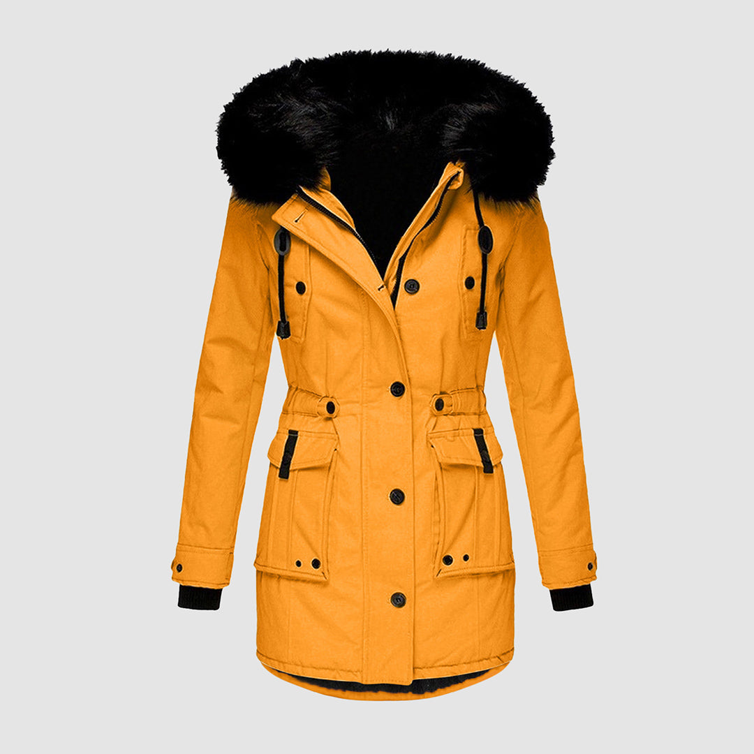 Shay – Belted Cargo-Pocket Parka Coat for Women