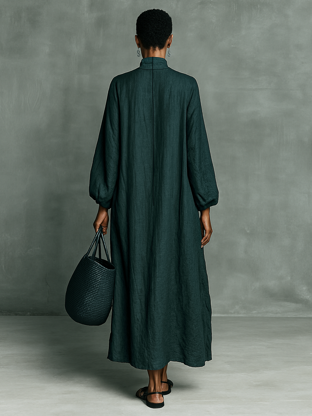 Nadine – Mock Neck Oversized Maxi Dress for Women
