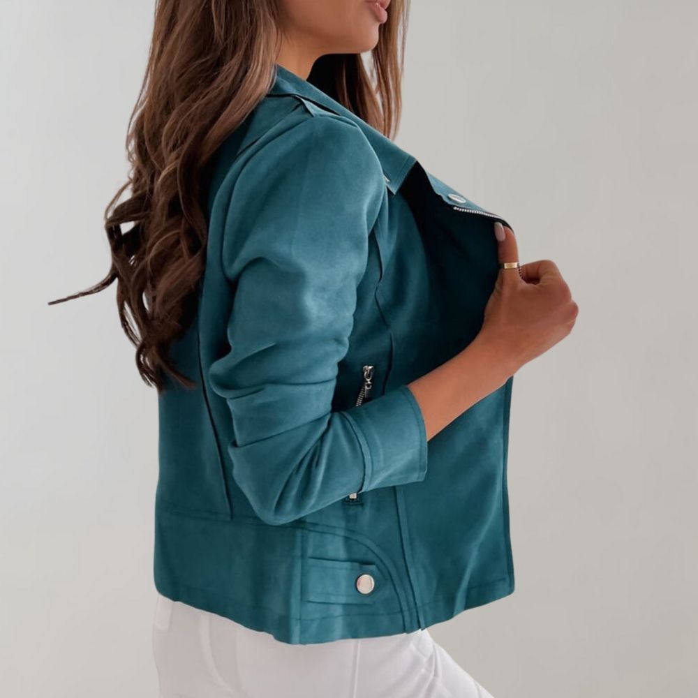 Eve – Suede-Look Moto Jacket for Women