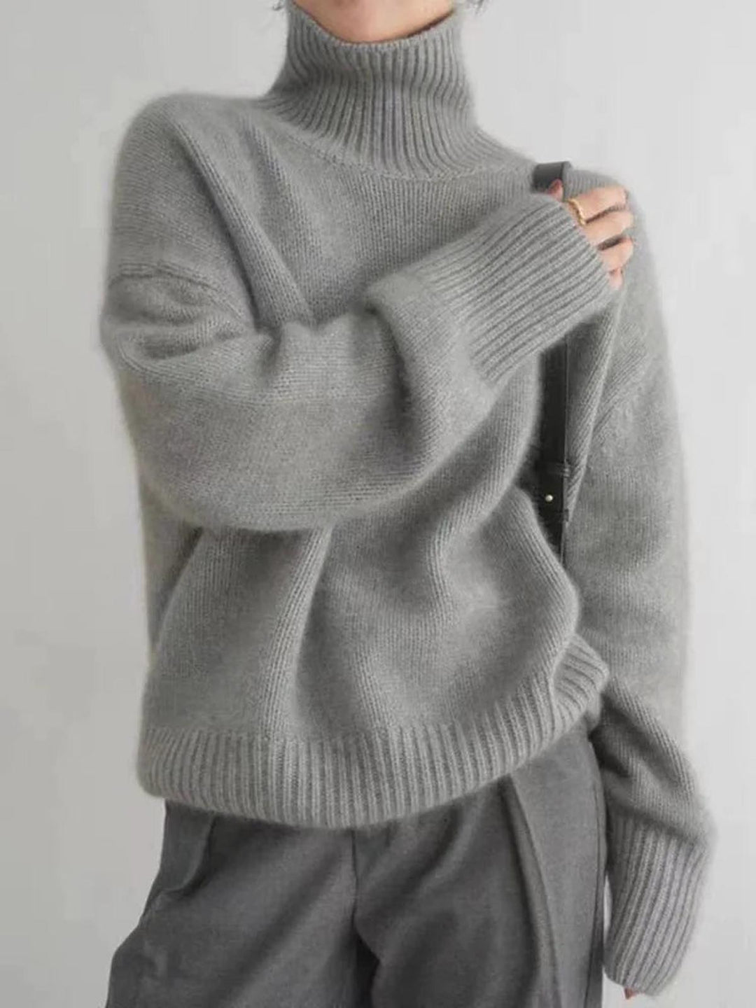 Maglione Donna | Dolcevita Donna | Collo Alto & Vestibilità Ampia per Comfort Quotidiano