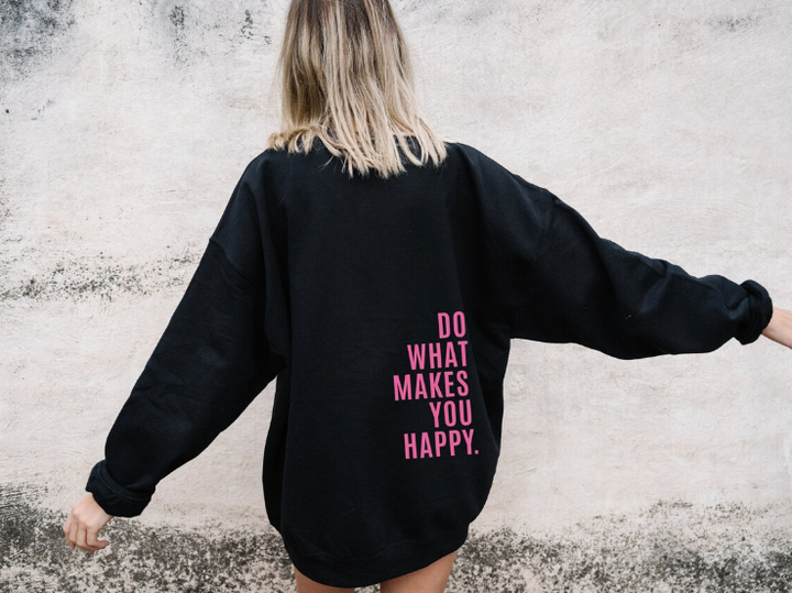 Kailey – Oversized Slogan Sweatshirt with Back Print